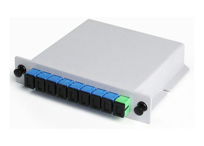 الألياف الضوئية FTTH Splitter ، 1x8 كاسيت PLC مقسم الألياف البصرية ، LSZH 2